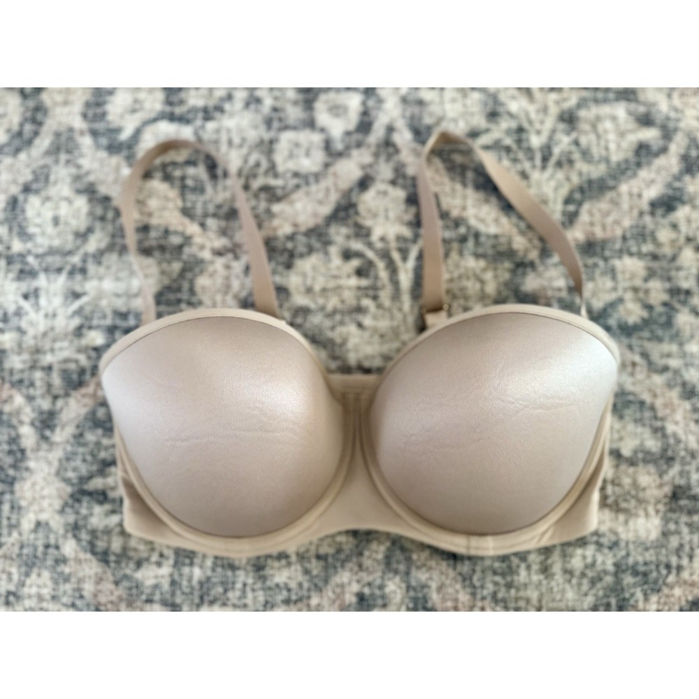 Thirdlove 24/7 Classic Strapless Bra 34E Nude Beige Padded Underwire B7